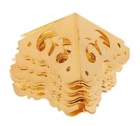 PRETYZOOM Antique Corner Protectors 10Pcs Brass Metal Box Corner Brackets for Wooden Jewelry Boxes and Retro Furniture Stability Enhancement