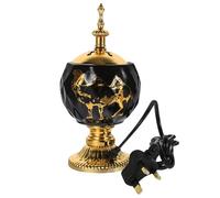 PRETYZOOM Arabic Incense Burner Electric Bakhoor Insence Holder Ceramic Plug In Arabian Diffuser Frankincense Burner for Yoga Meditation Spa (UK Plug)