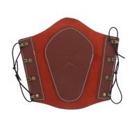 PRETYZOOM Archery Arm Guard for Adults Brown Fake Leather with High Elasticity and Extra Stability, Protective Arm Bracer Suitable for Archery Practice and Competition