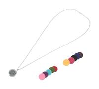 PRETYZOOM Aromatherapy Essential Oil Diffuser Necklace Pendant with Hollow Stainless Steel Locket and 10 Replaceable Cotton Refill Pads, for Day Wear and Outdoor Adventures