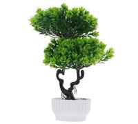 PRETYZOOM Artificial Bonsai Pine Tree Faux Bonsai Simulation Tree Plastic Material Modern Pastoral Nordic Style Looks Natural and Greenery Easy to Take Care for DIY