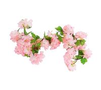 PRETYZOOM Artificial Cherry Blossom Garland Rattan Vine Japanese Style Ornament, Wedding Decoration, Pink Faux Flower Garland for Wall, Garden, Party, and Home Décor, 2m Length