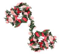 PRETYZOOM Artificial Flower Garland Fake Peony Vine 98.25x1.38x1.38in Silk Flower Shapeable Bendable Home Decor Indoor Mantelpiece Decoration