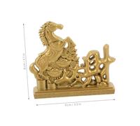PRETYZOOM Artistic Horse Figurine Chinese Zodiac Sculpture for Home Office Decor Creative Wealth Ornament with Intricate Detailing Luxury Desk and Bookshelf Accent to Attract Prosperity