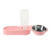 PRETYZOOM Automatic Water Dispenser Pet Feeder for Cats and Dogs with Stainless Steel Bowl and Abs Corner Folding Design, for Home and Travel Use