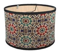 PRETYZOOM Bamboo Lampshade Professional and Practical Structure Geometric Pattern and E27 Socket, Modern Abstract Retro Design for Pendant Lamps and Ceiling Lights