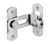 PRETYZOOM Barn Door Lock Two-Sided Rotate Latch Stainless Steel with Thickened Fixed Rod Suitable for Left or Right Applications, for Garages and Shutters in Hotel Settings