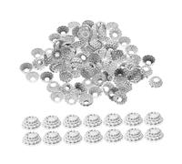 PRETYZOOM Bauble Caps Tops for Christmas Tree 100pcs Round Ornament Caps Diy Plastic Xmas Ornament Hangers