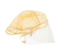 PRETYZOOM Beige Elastic Wigs Cap with Lace T-shape Design, Stretchy Stocking Cap Made of Cloth and Mesh for Comfort and Longterm Use, for Casual Outings and Active Use