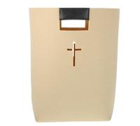 PRETYZOOM Bible Carrying Case Elegant and Practical Large Capacity Tote Handbag Felt with Strong Load-bearing Capacity in Khaki Church Bag for Graduation Gifts and Back to School Use