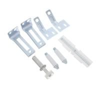 PRETYZOOM Bifold Door Replacement Hardware Kit for Folding Doors with Iron Top Mount Pivot Synchronized Opening Mechanism Including Top Pivots Bracket 7/16" Screws and Guide Wheel