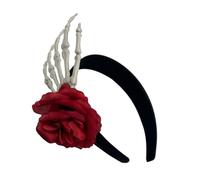 PRETYZOOM Big Hand Skull Flower Headband Day of The Dead Halloween Headbands Cosplay Headdress Prop Performance Prop
