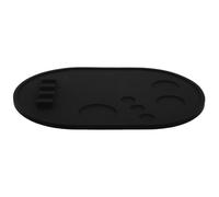 PRETYZOOM Black Art Makeup Palette with Mixing Silicone Non- Makeup Tray Portable Cosmetic Foundation and Nail