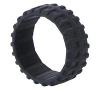 PRETYZOOM Black Silicone Ring for Sports and Work, Comfortable Waterproof | Tire Tread Style, Scratch Resistant and Snag Free, for Hands on Jobs, Nursing, Firemen