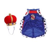 PRETYZOOM Blue Dog Cape and Crown Hat Set for Pets, Stylish Cloth Overcoat Designed for Everyday Wear and Photos, Costume to Dress up Dogs and Cats, Making Pets Look Adorable and Handsome