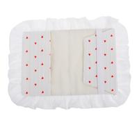 PRETYZOOM Bowknot Book Cover Fabric Book Sleeve with Heart White Reusable Adjustable Cover for Notebooks and Journals for Women