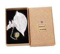 PRETYZOOM Boxed Leaf Shaped Bookmark with Preserved Butterfly and Silver Leaf Design, Dried Flower Page Marker Set for Students, School and Office Supplies, Green and Red Floral Stationery