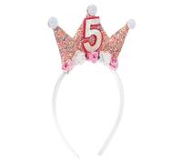 PRETYZOOM Boy Girl's Princess Crown Headband for Little Girls Comfortable Birthday Party Hair Clasp Glitter Tiaras for Girls Years-old Birthday Celebrations