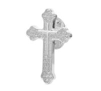 PRETYZOOM Brass Cross Brooch for Women, Brass Material with Zircon Accents, Resists Wear and Lasting Shine, Elegant Style for Business Meetings and Special Events