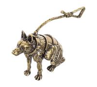 PRETYZOOM Brass German Shepherd Figurine Dog Table Decor Small Dog Statue Decorative Ornament for Living Office Desk Pet Lover Collectible Home Decor