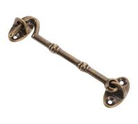 PRETYZOOM Brass Hook and Eye Latch Set for Doors and Windows with Rotating Design and Eye Latch Mechanism Brown Finish Reliable Swift Operation Includes Installation Screws