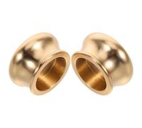 PRETYZOOM Brass Incense Burner Holder Set 2pcs with Golden Finish Minimalist Elegant Craftsmanship Dual-purpose Small Incense Plate for Meditation Spaces for Sticks and Cones