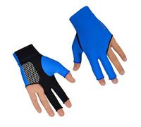 PRETYZOOM Breathable Billiards Glove Blue Elastic Wrist Anti-slip Snooker Pool Glove for Smooth Stroke and Comfortable Fit Wear-resistant Sports Accessory for Left Right Hand