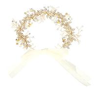 PRETYZOOM Bridal Crystal Rhinestone Belt Wedding Dress Sash Belt for Bridesmaid Wedding Dress Applique Accessories (Golden)