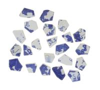 PRETYZOOM Broken Ceramic Porcelain Tiles for DIY Crafts Irregular Blue and White Plate Pieces Unique Decorative Tiles for Home Decor and Commercial Spaces