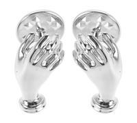 PRETYZOOM Brooch Pin Swappable and Compact Design, with Blooms Copper 2pcs Elegant Bouquet for Hand Shaped Floral Accessory Lapel Women for Proms and Weddings