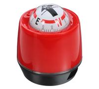 PRETYZOOM Car Compass Ball Self Adhesive Navigation Compass for Dashboard Durable Construction Easy Installation Stylish Red Design for Effortless Direction Finding