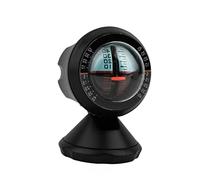 PRETYZOOM Car Inclinometer Tilt Gauge Level with Adjustable Dial High Sensitivity Vehicle Slope Indicator for Accurate Gradient Measurement and Safe Driving Black