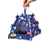 PRETYZOOM Cartoon Bird Parrot Tent Canvas Bird House Washable Scratch Resistant Blue Tent for Parrot Mini Animal Pet Supplies