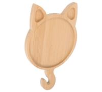 PRETYZOOM Cat-Shaped Mosaic Craft Tray Blank Bamboo Base Coasters Set for DIY Mosaic Art, Rustic Plant Drink Holders Suitable for Home Decoration and Crafting Projects