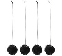 PRETYZOOM Cat Tree Replacement Hanging Ball with Bell, Pack of 4, Sisal Material Cat Scratching Post for Kitten Playtime