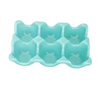 PRETYZOOM Ceramic 6-grid Egg Holder Porcelain Egg Tray Organizer for Refrigerator Kitchen Countertop Baking Storage Accessory