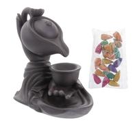 PRETYZOOM Ceramic Backflow Incense Holder Buddha Hand Shape Vintage Design for Home Decoration and Quality of Life Improvement