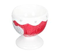 PRETYZOOM Ceramic Egg Tray Heart Patterned Relief, Convenient to Take at Breakfast and Easy to Wash, for Special Occasions and Home Dining Room Use