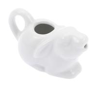 PRETYZOOM Ceramic Milk Jug Creamer Small Rabbit Style with Handle Cute Animal Shape Milk Kettle for Coffee and Tea Serving in Kitchen and Dining
