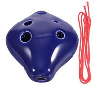 PRETYZOOM Ceramic Ocarina Music Instrument for Adults Small Alto C Key with Smooth Surface Beginner-friendly Design for Easy Playing and Use Blue Glazed Finish
