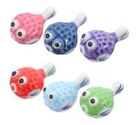 PRETYZOOM Ceramic Puffer Fish Chopstick Holder 6Pcs Creative Design Chopstick Rests for Spoon Fork Easy to Store Home Dining