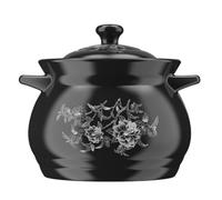 PRETYZOOM Ceramic Stockpot 2 L Multipurpose Cooking Pot Wear-Resistant and Easy to Clean Smooth Surface for Stew and Soup Cooking the Kitchen Random Color