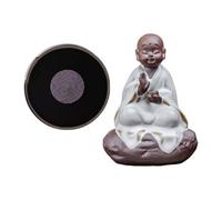 PRETYZOOM Ceramic with Detachable Multi-Functional Design Featuring Classic Buddha Sculpture Shape Tea Strainer for Tea Set Decoration and Home Use