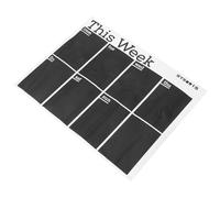 PRETYZOOM Chalkboard Removable Sticker Black Self-Adhesive Board Weekly Wall Planner Calendar, Easy to Paste PVC Material Erasable Home Office Use