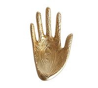 PRETYZOOM Chic Resin Hand Shape Jewellery Display Stand for Organizing and Displaying Rings and Watches on Desktop Or Window with Golden Finish