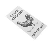 PRETYZOOM Chicken Coop Identification Sign Metal Wall Art for Home Decor Funny Hen House Decor