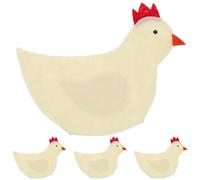 PRETYZOOM Chicken Egg Cosy 4pcs Chick Shape Egg Cosy Warmer Cartoon Egg Sleeve Easter Chick Egg Warm Cover Egg Protector Easter Party Supplies Beige
