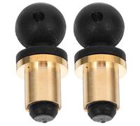 PRETYZOOM Chinese Gourd Bottle Plugs Wine Stoppers 2pcs Reusable Decorative Brass and Silicone for Wine Bottles and Kettles for Kitchen and Bar Use