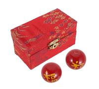 PRETYZOOM Chinese Massage Handballs Enamelware Exercise Balls for Hands with Bell Sound Feature 2pcs to Enhance Hand Coordination, for Home and Travel Use