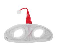 PRETYZOOM Christmas Horse Hat with Snowflake Pattern Red Velvet and Plush Fleece Bonnet for Horses Soft Material and Adjustable Fit for Winter Photoshoots